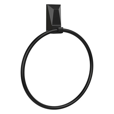 Держатель Kleber Ice Black для полотенец кольцо KLE-ICE011BL
