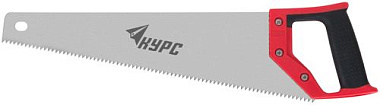 Ножовка Курс по дереву крупный каленый зуб 5 ТPI 2D заточка пласт. прорез. ручка 450 мм 40339 