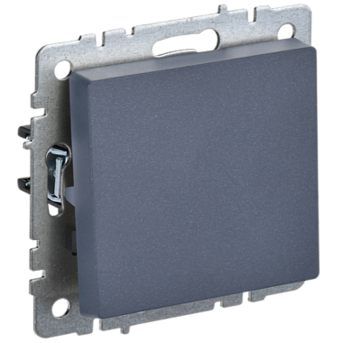 Выключатель IEK Brite ВС10-1-6-БрМ BR-V12-0-10-K35 одноклавишный проходной маренго 10А