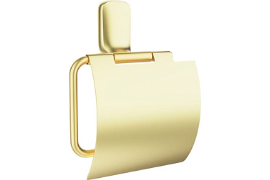 Держатель Kleber Gold для туалетной бумаги с крышкой KLE-GOLD043***