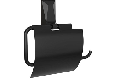 Держатель Kleber Ice Black для туалетной бумаги с крышкой KLE-ICE043BL