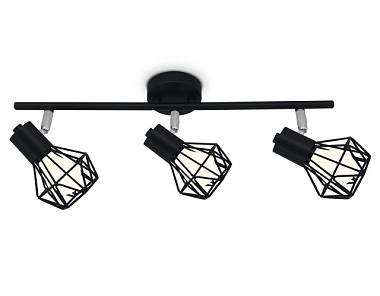 Спот настенно-потолочный Ambrella TR8622/3 BK/CH черный/хром E27*3 max 40W 460*91*175