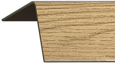 Угол с тиснением Rico Moulding №165 текстурный Дуб коьячный 20*20*2700 мм