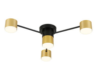 Люстра Ambrella FL51722/4 BK/GD черный/золото GX53/4 max 12W 645*135