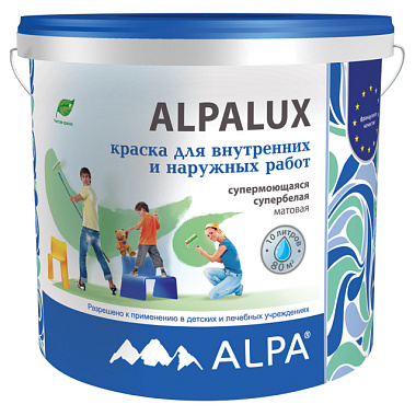 Краска Alpa Альпалюкс DIY акриловая для внутренних и наружных работ 0,9 л 1,4 кг