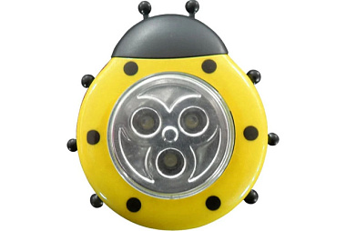 Ночник Uniel DTL-354 0.5W 3LED Божья коровка Yellow 3*R03 не в компл пластик желтый BL 461057*