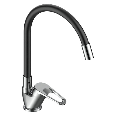 Смеситель Voda Elastic hose Black для кухни EH 519 black