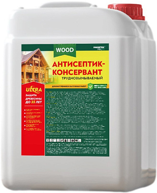 Антисептик-консервант Farbitex Профи Ультра Wood трудновымываемый защита древесины до 35 лет 5 л