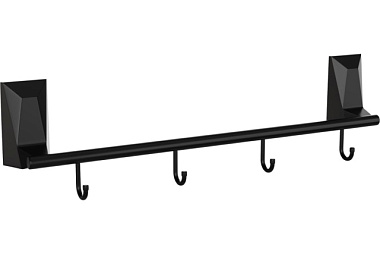 Держатель Kleber Ice Black для полотенец с 4 крючками KLE-ICE004BL***