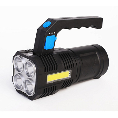 Фонарь Ultraflash LED53766 ручной аккумуляторный 4 режима пластик USB бокс черный 841102