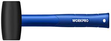 Киянка Workpro резиновая с пластиковой рукояткой черная 450 г WP241041