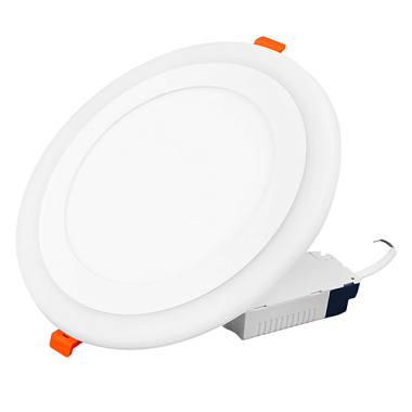 Панель светодиодная MaxLight LPR 16W 3RM 12+4 Вт 4000 К +синий 190/155 мм алюминий белый