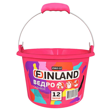 Ведро Finland садовое пластиковое фуксия 12 л 2582-12