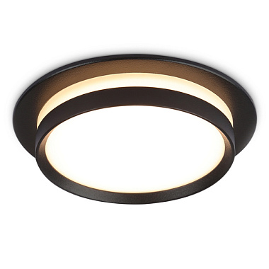 Светильник встраиваемый Ambrella TN5215 BK черный GX53 max 15W D105*40