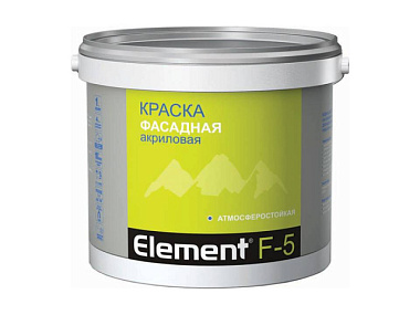 Краска Alpa Element F-5 акриловая фасадная атмосферостойкая 2 л