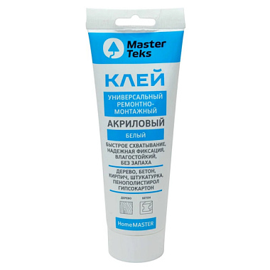 Клей-шпатлевка MasterTeks HomeMaster акриловый для потолоч покр/декоратив элементов белый туба 400 г