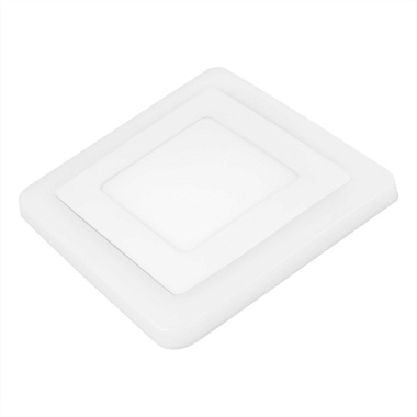Панель светодиодная MaxLight LPS 9W 3RM 6+3 Вт 4000 К +синий 145*145/105 мм алюминий белый