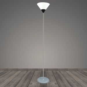 Торшер Росток 1068 серый/белый плафон пластик 1*40W E27 h1650 BTH22 988026997***