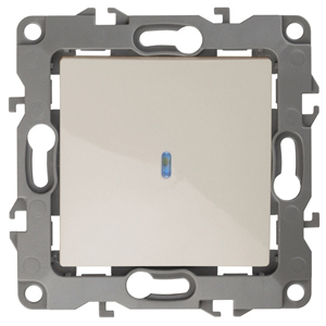 Выключатель Эра с подсветкой 10АХ-250В IP20 Эра12 слоновая кость 12-1102-02***