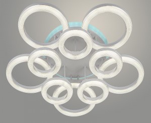 Люстра Росток 2159A/5+5C WH белый 200W+28W LED RGB 3000-6000K ПДУ ИК диммер 790*150 SSH24 988372956