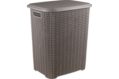 Корзина для белья ВиолетПласт Вязь шоколад 40 л 204022