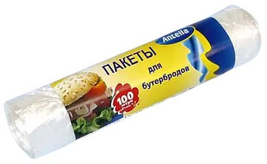 Пакеты для бутербродов Антелла 1,7 л 17*28 см 100 шт п/э 70875 