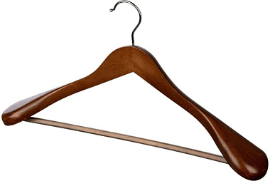 Вешалка- плечики Рыжий кот дерево с ПВХ покрытием костюмная темно-коричневый 107914