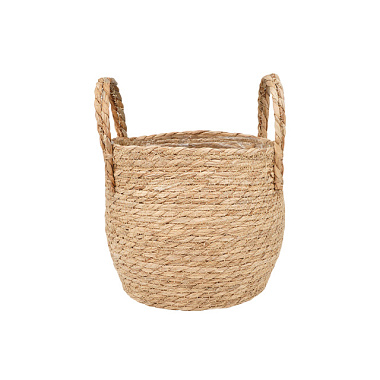 Кашпо плетеное Natural House Кения круглое с ручками натуральный Lishan-09 S