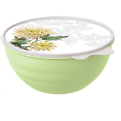 Миска с крышкой с декором WAVE ог.сер 0,85л 433275118