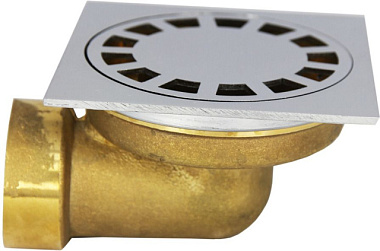 Трап MPF металлический угловой диаметр 50 мм хром MP-У 15*15 см ИС.110004***