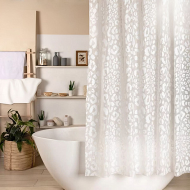 Штора для ванной Swensa Leo белый 180*180 см SWC-50-33***