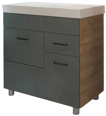 Тумба Eva Gold Catherine 80 серый камень к умывальнику Фостер 80/Грэмми 80