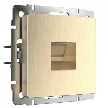 Розетка Werkel Ethernet RJ-45 шампань рифленый W1181010***