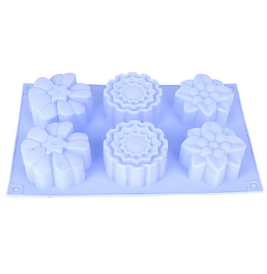 Форма для выпечки Nouvelle Daily Цветочный хоровод силикон 6 ячеек 7*7*3,5см/27*17*3,5 см 4в 9902615