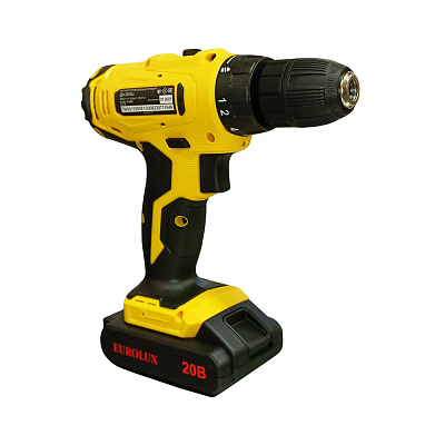 Дрель-шуруповерт аккумуляторная Eurolux ДА-20/2Li 72/14/52