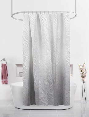 Штора для ванной Dasch Волны серый BT-829989 180*180 см 13811**