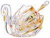 Икорница Lefard gold glass Лебедь с ложкой 11*7*8,5 см 195-123     