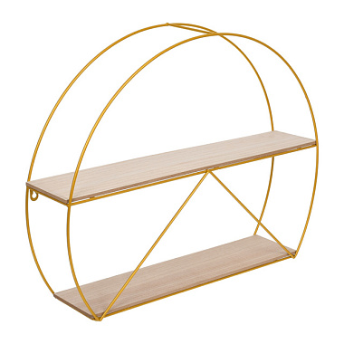 Полка Qwerty Полусфера подвесная золото 60*12,7*48 см 73850***