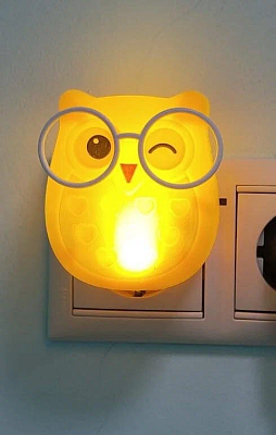 Светильник-ночник Camelion Сова NL-237 светодиод. 0.5W 220V пластик/выкл.80*75*80 702700