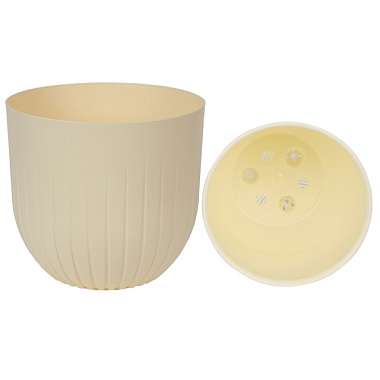 Горшок Live-in-green Альфа пластиковый с вкладкой ванильный 17*16 см 2,9 л А17-31