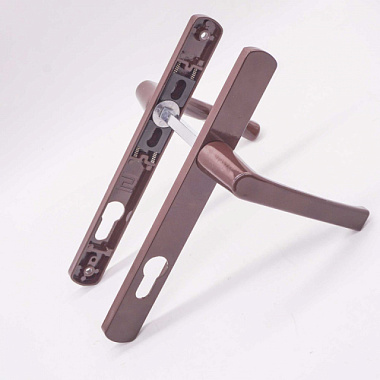 Комплект ручек Булат Урал-М для узкопрофильных замков под пальчики 85.25.01.8017 корич. м/о 85 15256