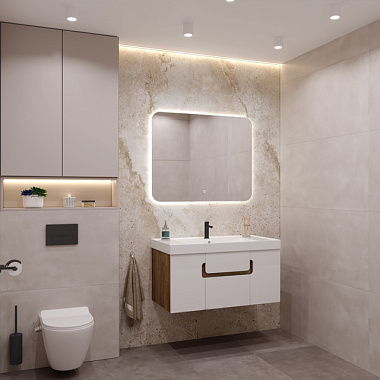 Тумба Eva Gold Demi 100 подвесная к умывальнику Грэмми 100/Line 100/Adel 100