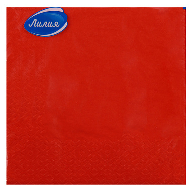 Салфетки Лилия НГ Красный 2-х слойные 33*33 см 20 л 0735
