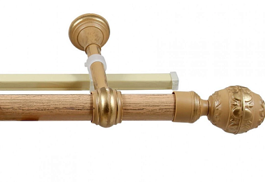 Карниз Legrand Валанс У-шина пластик ясный дуб/патина 200 см d28