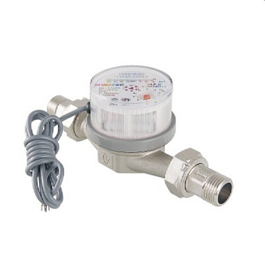 Водосчетчик Valtec06 универсальный с импульсным выходом 1/2", 1,5 м3 с присоединительным комплектом