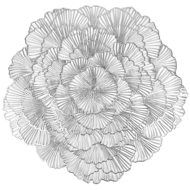 Салфетка-плейсмат сервировочная Nouvelle Daily Аjouré серебро d=38 см min4 9903315-2