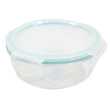Контейнер Flatel стеклянный круглый с пластиковой крышкой 550 мл MC-2404001-M