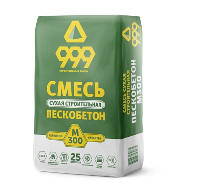 Смесь СМ 999.9 сухая кладочная Пескобетон М-300 25 кг