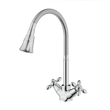 Смеситель Decoroom для кухни с гибким поворотным изливом DR53021