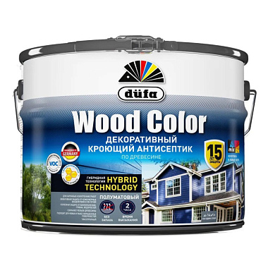 Антисептик Dufa Wood Color кроющий белый 2,4 л МП00-007349